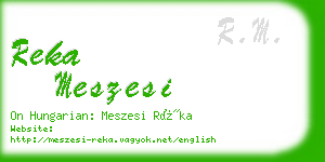 reka meszesi business card